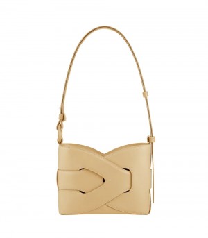 Beige Polene Nodde Shoulder Bags | IRELAND 036527N