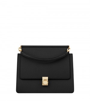 Black Polene Numéro Sept Handbags | IRELAND 340612R