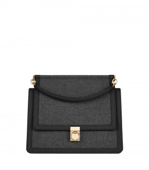 Black Polene Numéro Sept Handbags | IRELAND 105289J