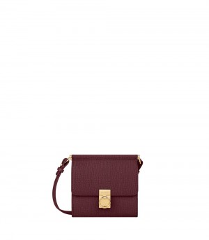 Burgundy Polene Numéro Sept Crossbody Wallets | IRELAND 283756H