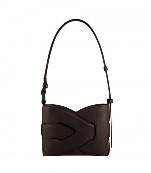 Chocolate Polene Nodde Shoulder Bags | IRELAND 435219N