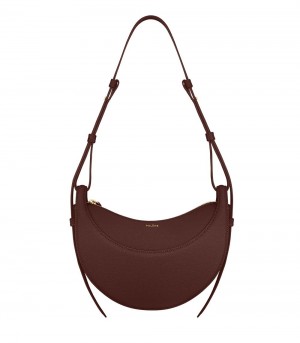 Chocolate Polene Numéro Dix Crossbody Bags | IRELAND 219430K