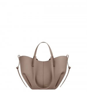 Grey Brown Polene Cyme Mini Tote Bags | IRELAND 438970J