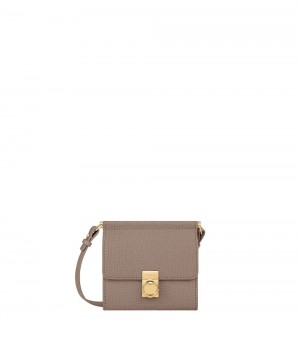 Grey Brown Polene Numéro Sept Crossbody Wallets | IRELAND 243089P