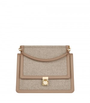 Grey Brown Polene Numéro Sept Handbags | IRELAND 026487V