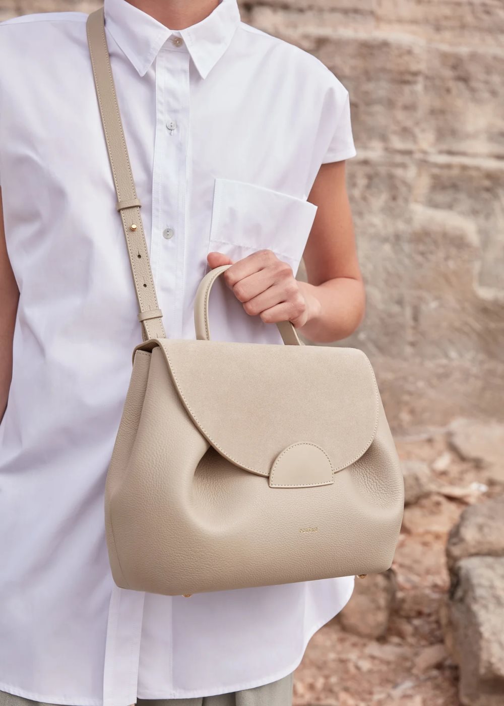 Beige Polene Numéro Un Handbags | IRELAND 690453Y