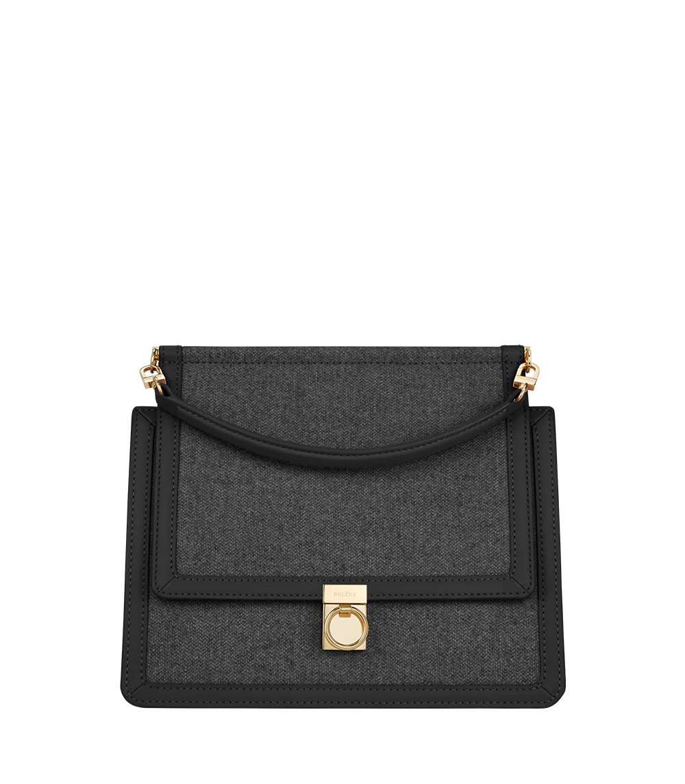 Black Polene Numéro Sept Handbags | IRELAND 105289J