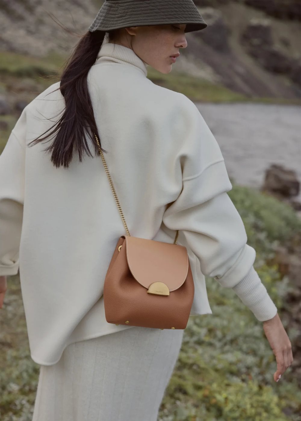 Brown Polene Numéro Un Mini Crossbody Bags | IRELAND 903781T