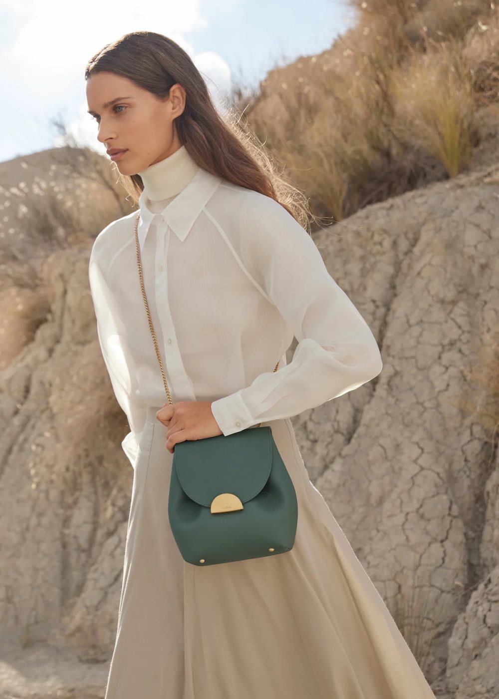 Green Polene Numéro Un Mini Crossbody Bags | IRELAND 235908M