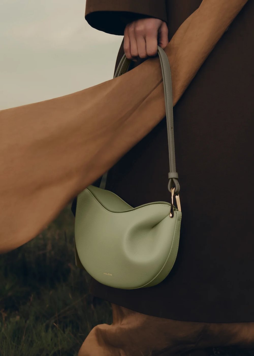 Light Green Polene Tonca Crossbody Bags | IRELAND 275603X